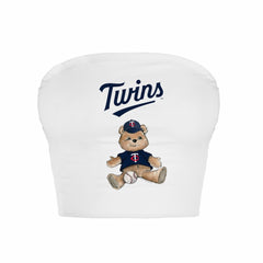 Minnesota Twins Tiny Turnip Women's Teddy Bear Crop Tube Top | MLB US