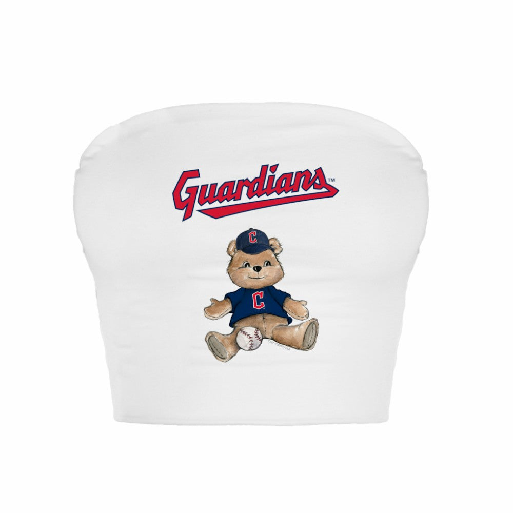 Cleveland Guardians Tiny Turnip Women's Teddy Bear Crop Tube Top | MLB On Sale