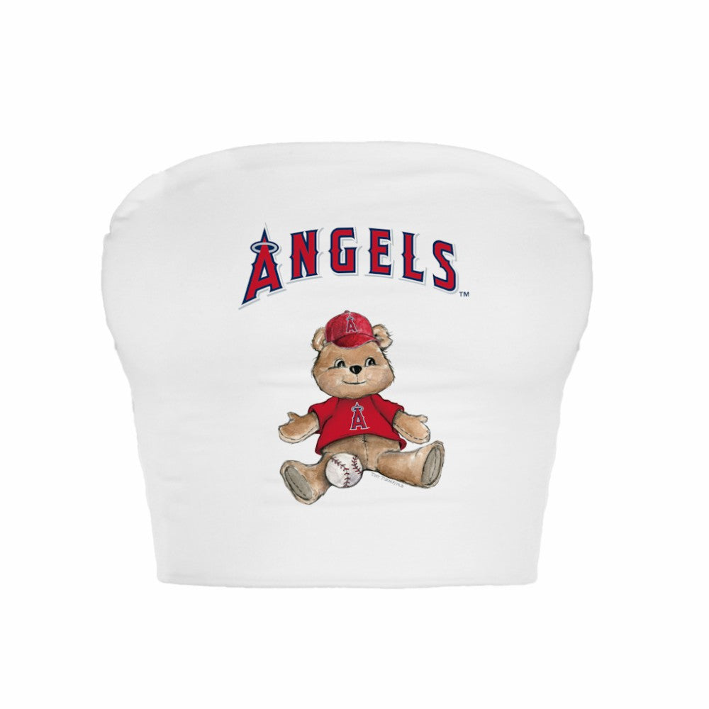 Los Angeles Angels Tiny Turnip Women's Teddy Bear Crop Tube Top | MLB Discount