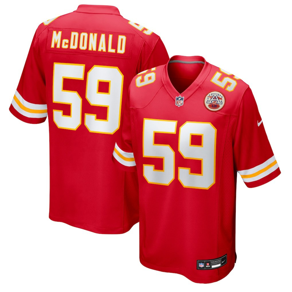 Kansas City Chiefs Nike Cooper McDonald  Team Game Jersey