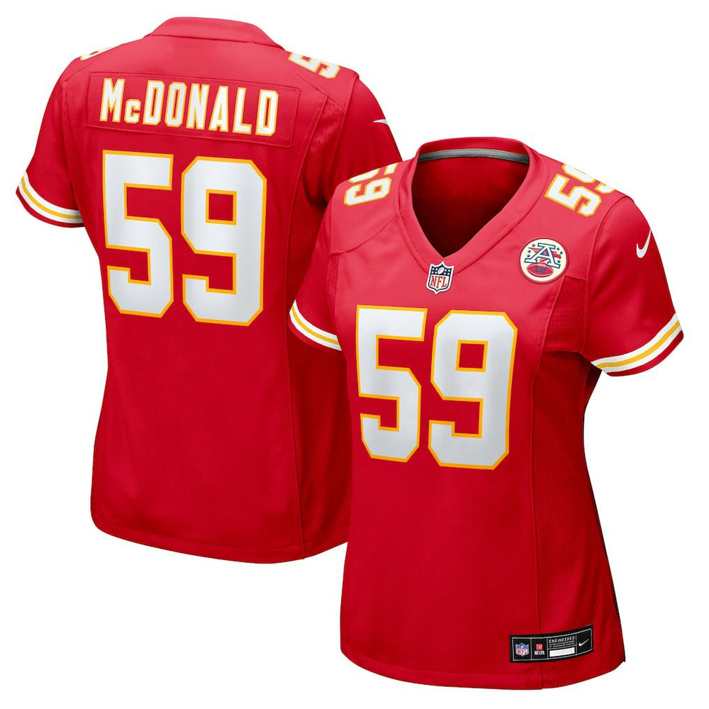 Kansas City Chiefs Nike Cooper McDonald  Women's Team Game Jersey