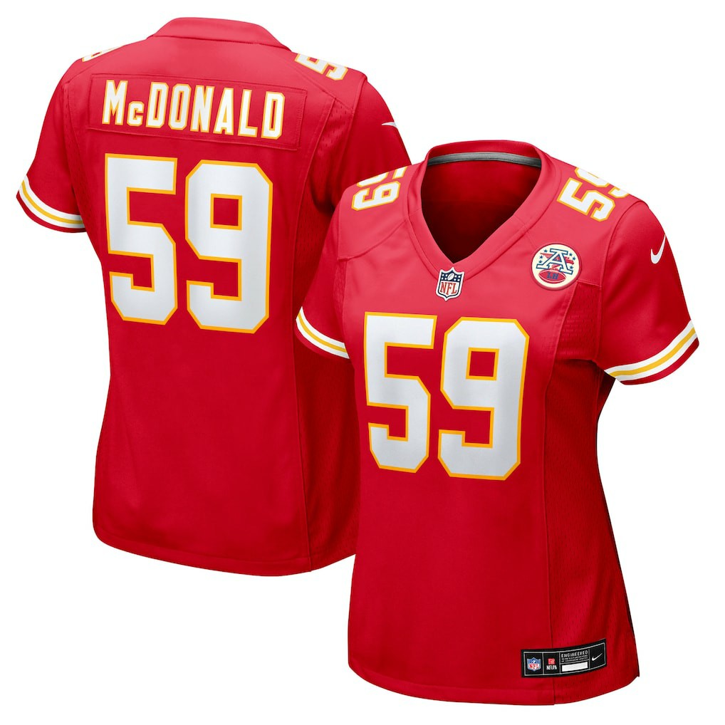 Kansas City Chiefs Nike Cooper McDonald  Women's Team Game Jersey