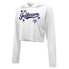 Minnesota Vikings  Justin Jefferson  Majestic Threads Women's Glitter Wordmark Hoodie