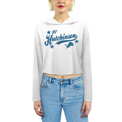 Detroit Lions  Aidan Hutchinson  Majestic Threads Women's Glitter Wordmark Hoodie