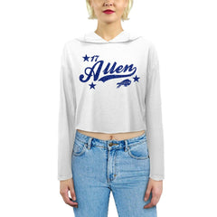 Buffalo Bills  Josh Allen  Majestic Threads Women's Glitter Wordmark Hoodie