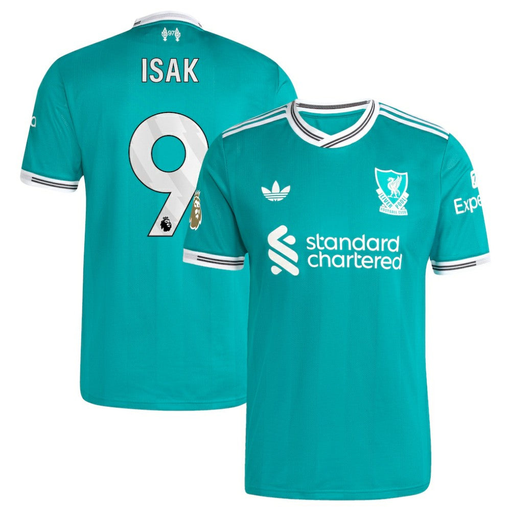 Alexander Isak Liverpool 2025/26 Third Player Jersey Green - Adidas