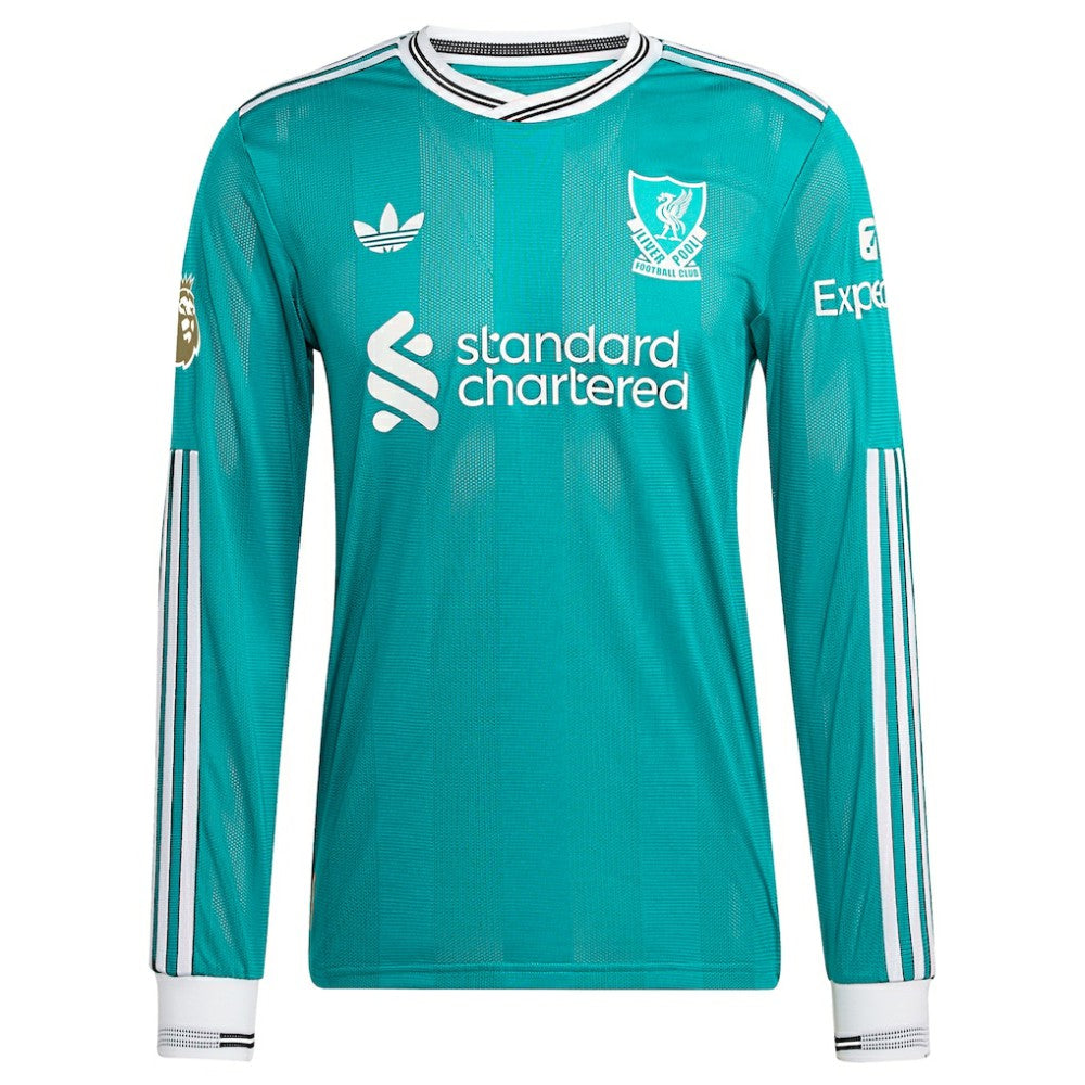 Alexander Isak Liverpool 2025/26 Third Long Sleeve Player Jersey Green - Adidas