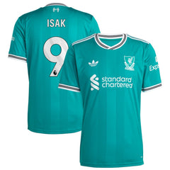 Alexander Isak Liverpool 2025/26 Third Replica Player Jersey Green - Adidas