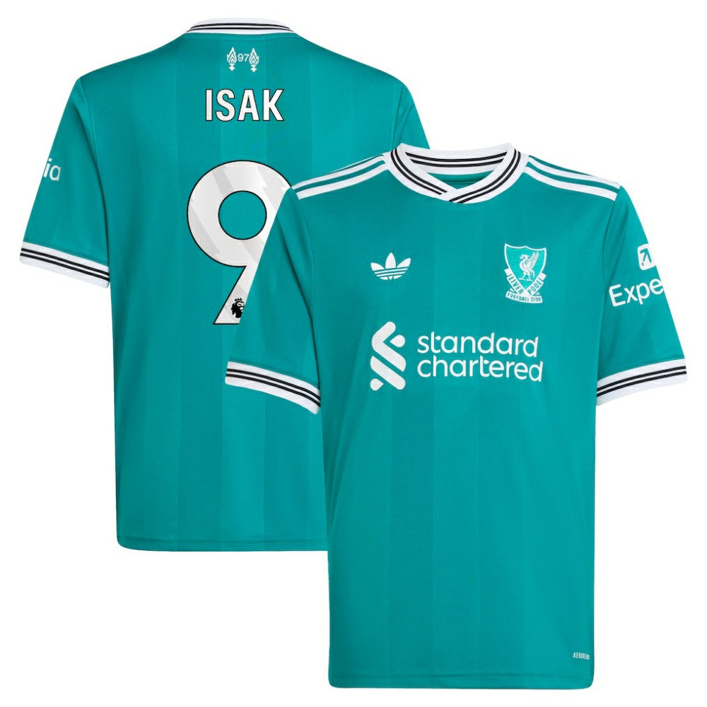 Alexander Isak Liverpool Youth 2025/26 Third Replica Player Jersey Green - Adidas