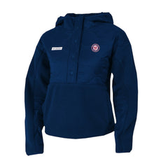 Washington Nationals Columbia Women's Cloud Point Hooded Fleece Half-Snap Pullover Jacket | MLB Sale