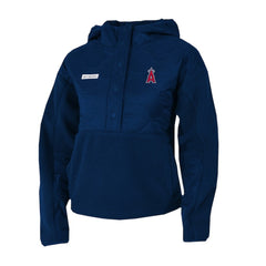 Los Angeles Angels Columbia Women's Cloud Point Hooded Fleece Half-Snap Pullover Jacket | MLB Shop