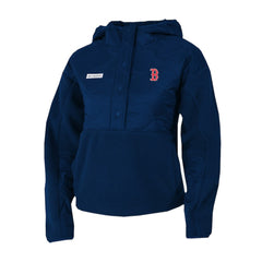 Boston Red Sox Columbia Women's Cloud Point Hooded Fleece Half-Snap Pullover Jacket | MLB Sale