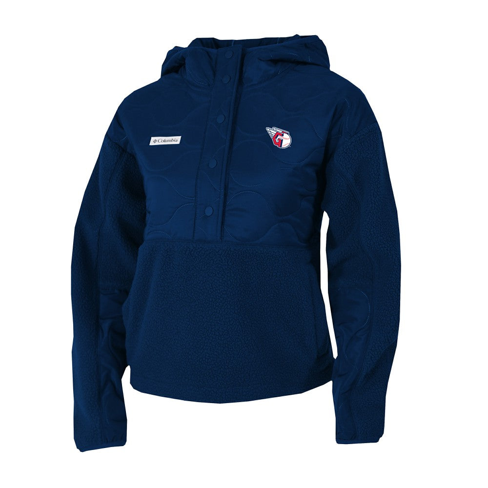 Cleveland Guardians Columbia Women's Cloud Point Hooded Fleece Half-Snap Pullover Jacket | MLB Outlet