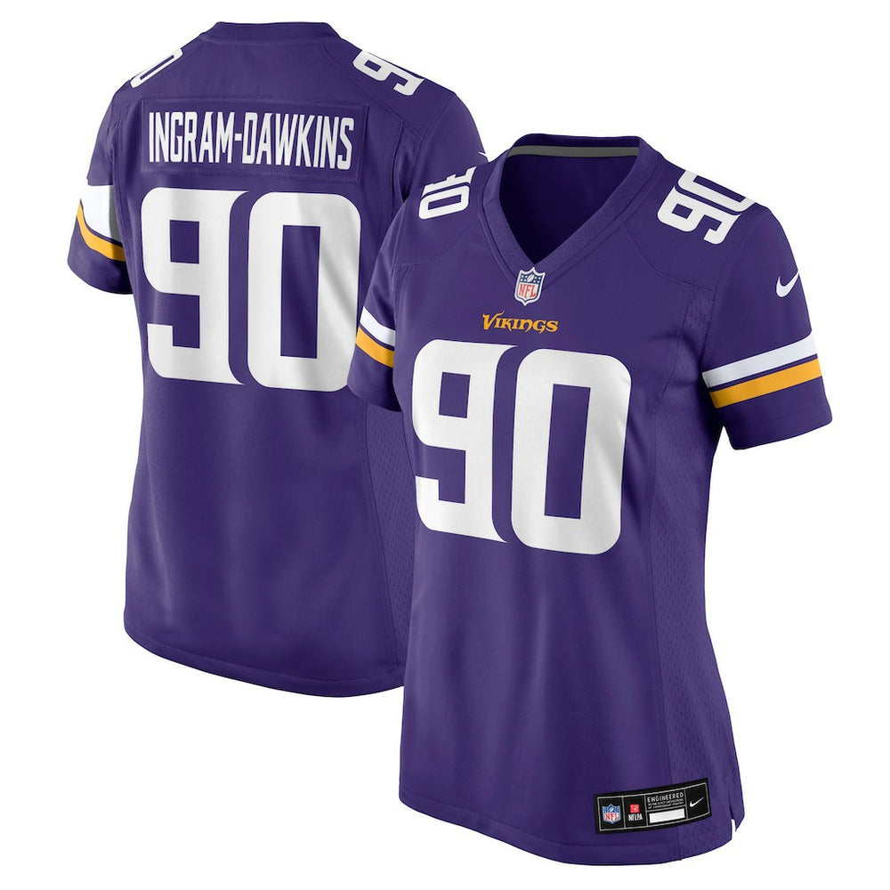 Minnesota Vikings Nike Tyrion Ingram-Dawkins  Women's Team Game Jersey