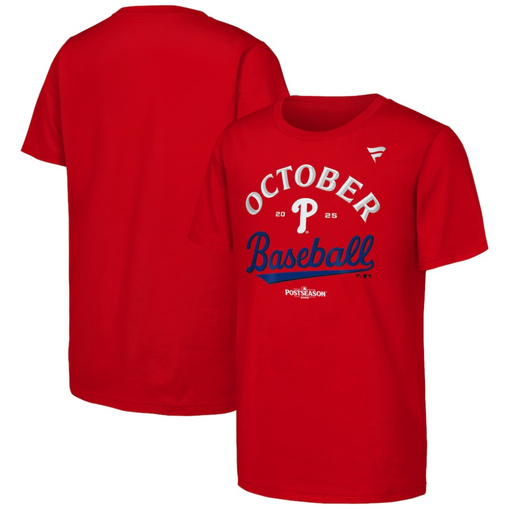 Philadelphia Phillies Fanatics Youth 2025 MLB Postseason Locker Room T-Shirt | MLB For sale