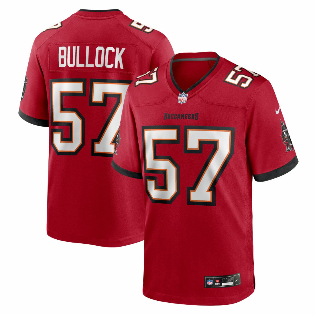 Tampa Bay Buccaneers Nike John Bullock  Team Game Jersey