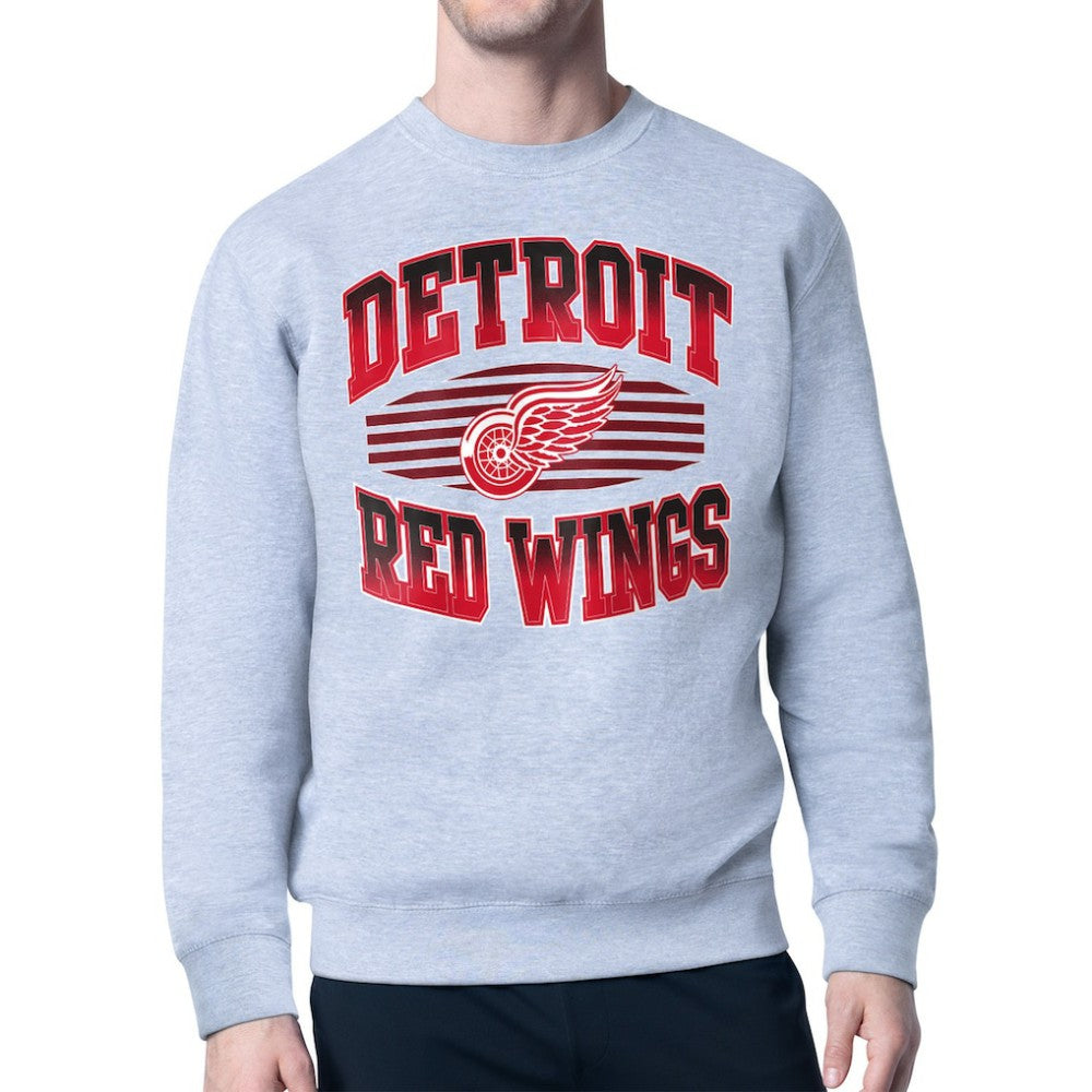 Detroit Red Wings Starter Team Grit Graphic Fleece Pullover Sweatshirt For Sale