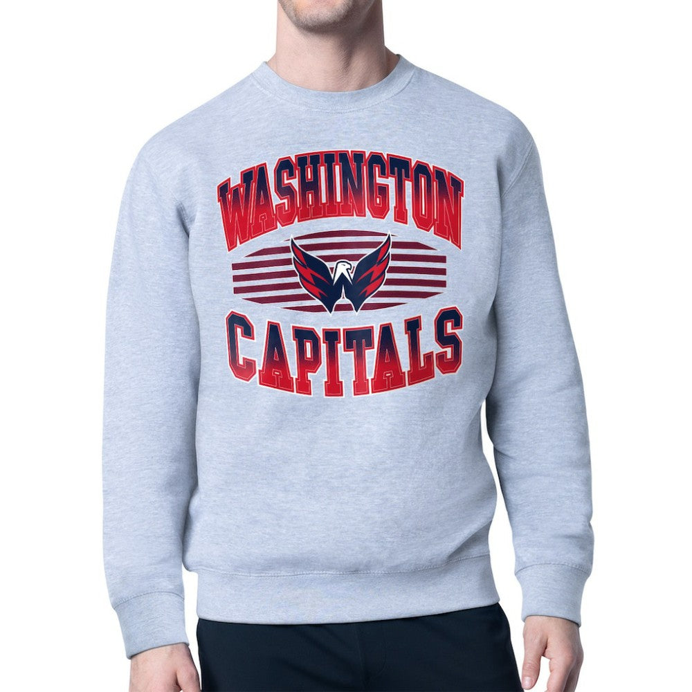 Washington Capitals Starter Team Grit Graphic Fleece Pullover Sweatshirt Sale