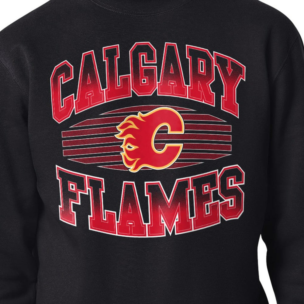 Calgary Flames Starter Team Grit Graphic Fleece Pullover Sweatshirt For Sale
