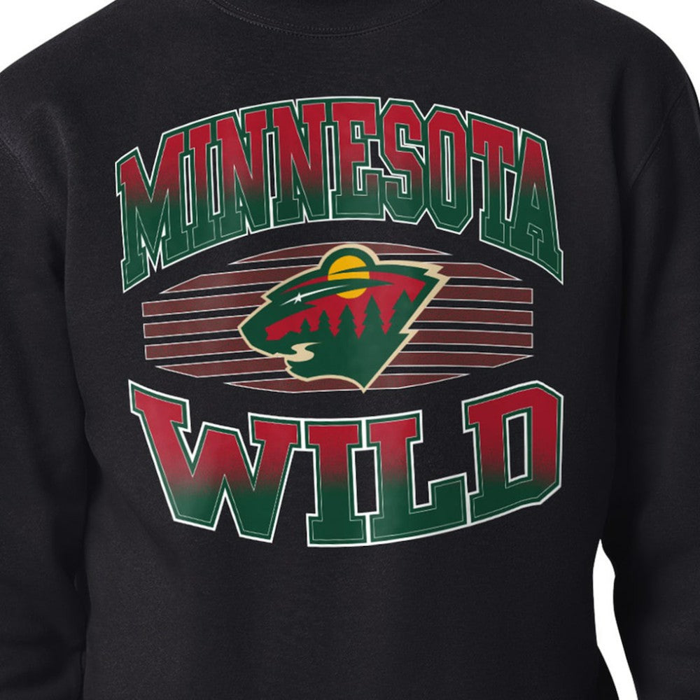Minnesota Wild Starter Team Grit Graphic Fleece Pullover Sweatshirt Outlet