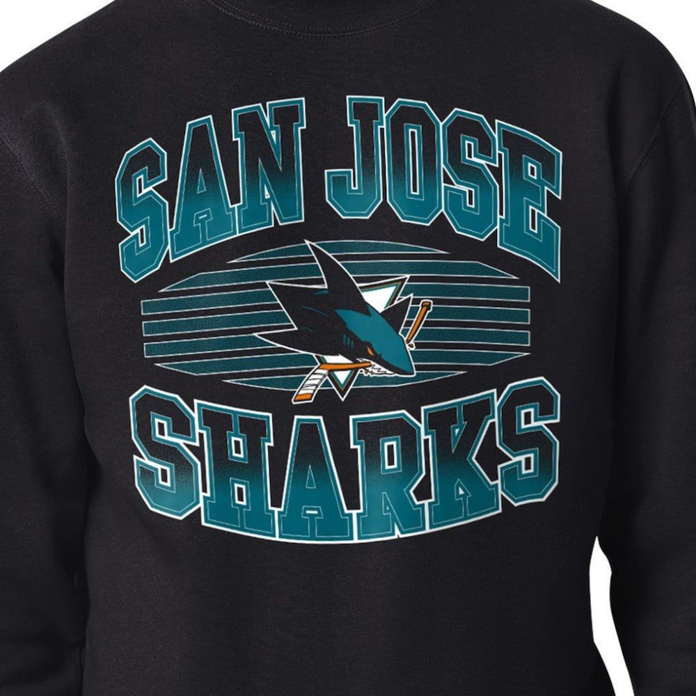 San Jose Sharks Starter Team Grit Graphic Fleece Pullover Sweatshirt Discount