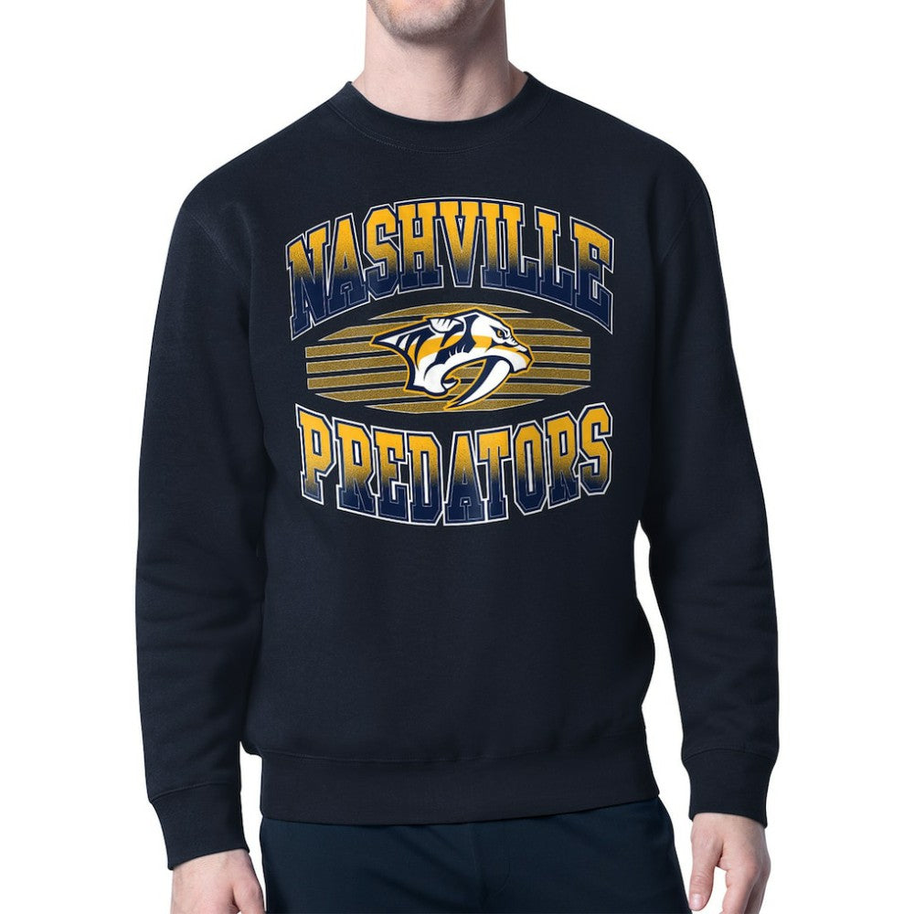 Nashville Predators Starter Team Grit Graphic Fleece Pullover Sweatshirt Discount