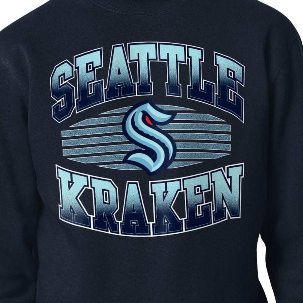 Seattle Kraken Starter Team Grit Graphic Fleece Pullover Sweatshirt Outlet