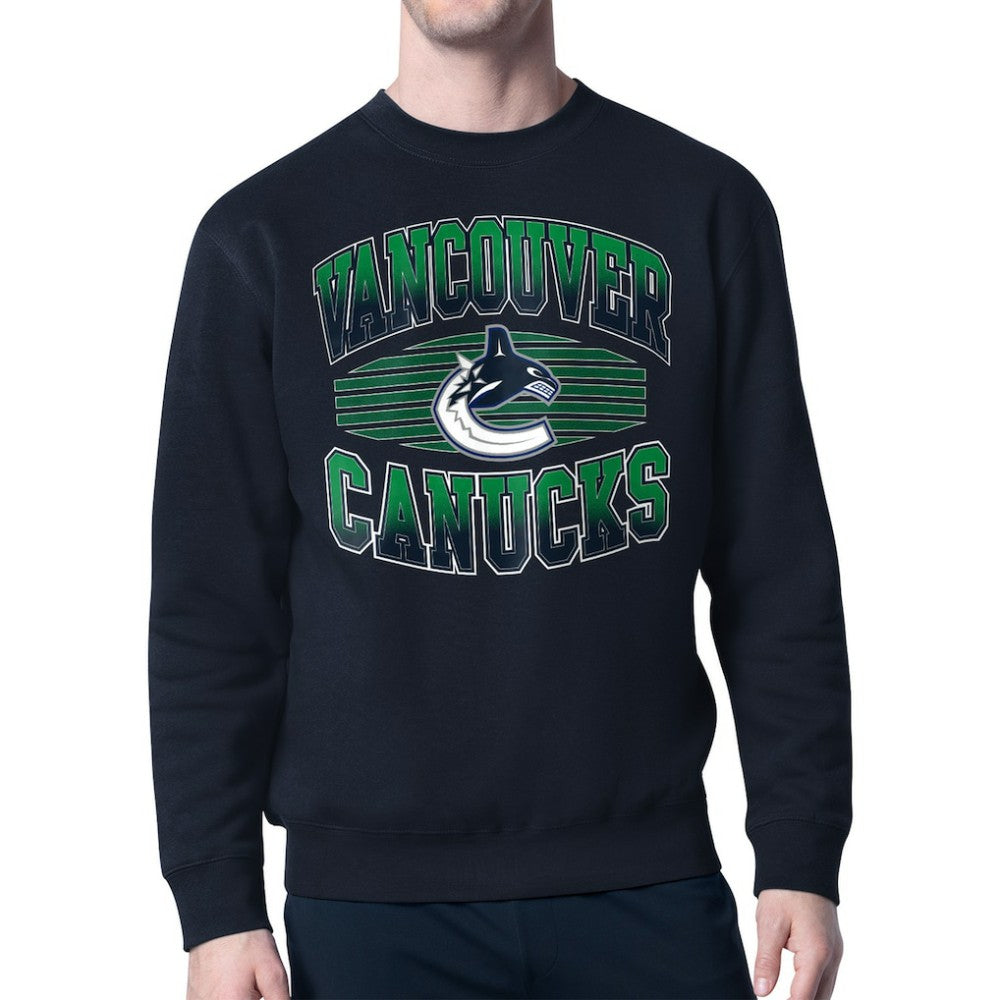 Vancouver Canucks Starter Team Grit Graphic Fleece Pullover Sweatshirt On Sale