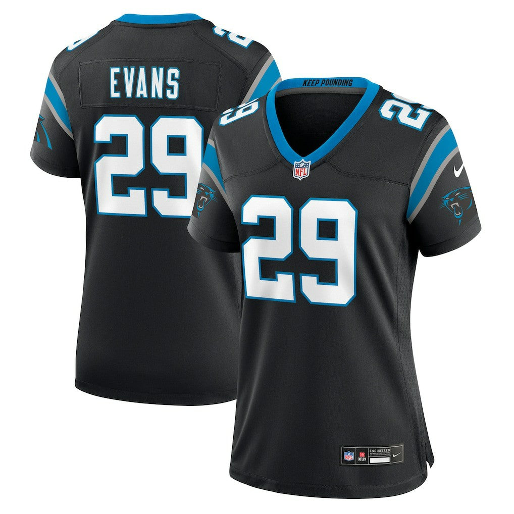 Carolina Panthers Nike Akayleb Evans  Women's Team Game Jersey