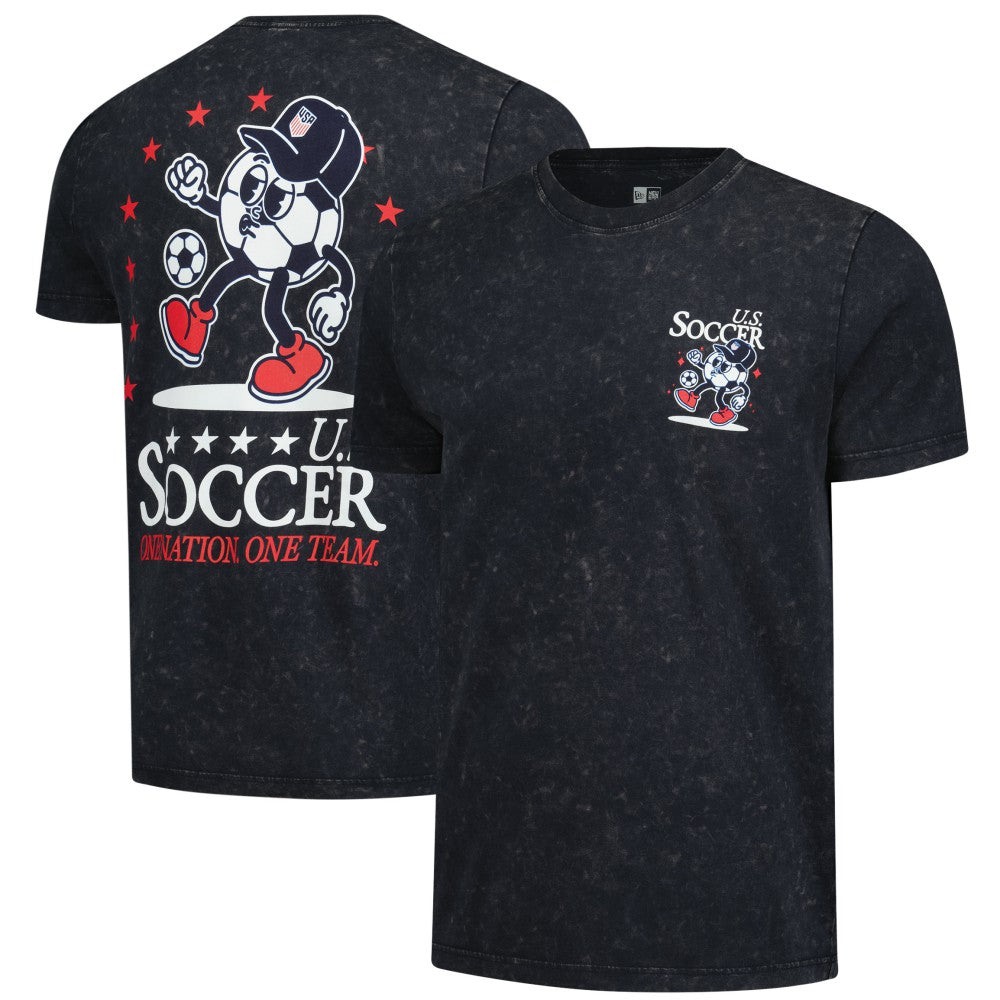 USMNT New Era Old School Sport Washed T-Shirt Navy - New Era