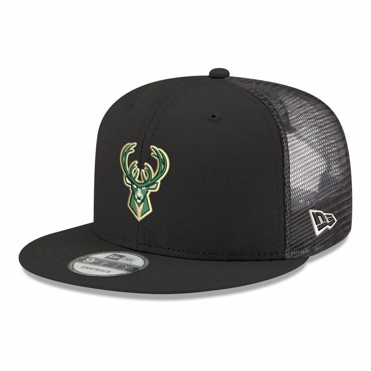 Milwaukee Bucks Core Logo Meshback 9FIFTY Snapback Hat On Sale
