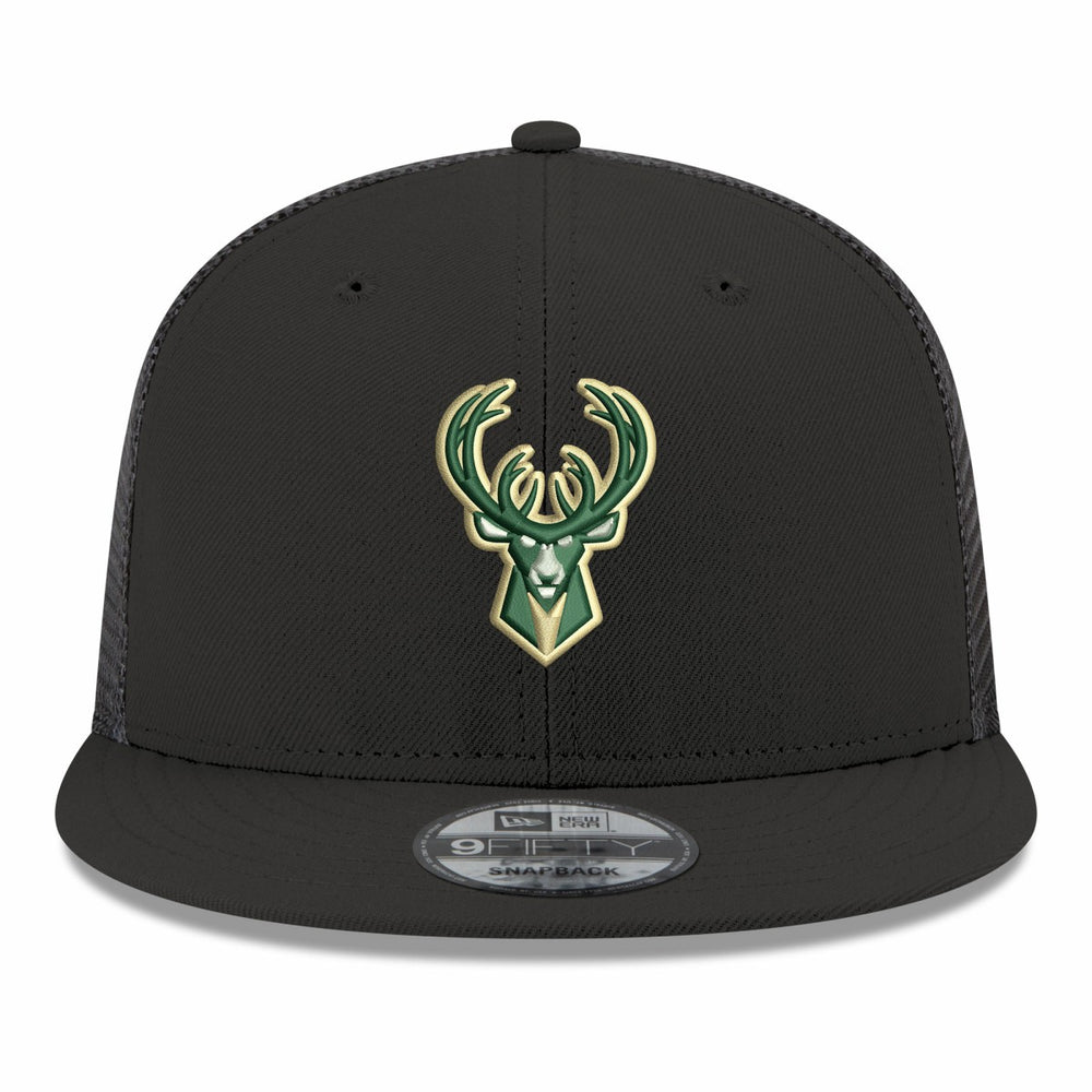 Milwaukee Bucks Core Logo Meshback 9FIFTY Snapback Hat On Sale