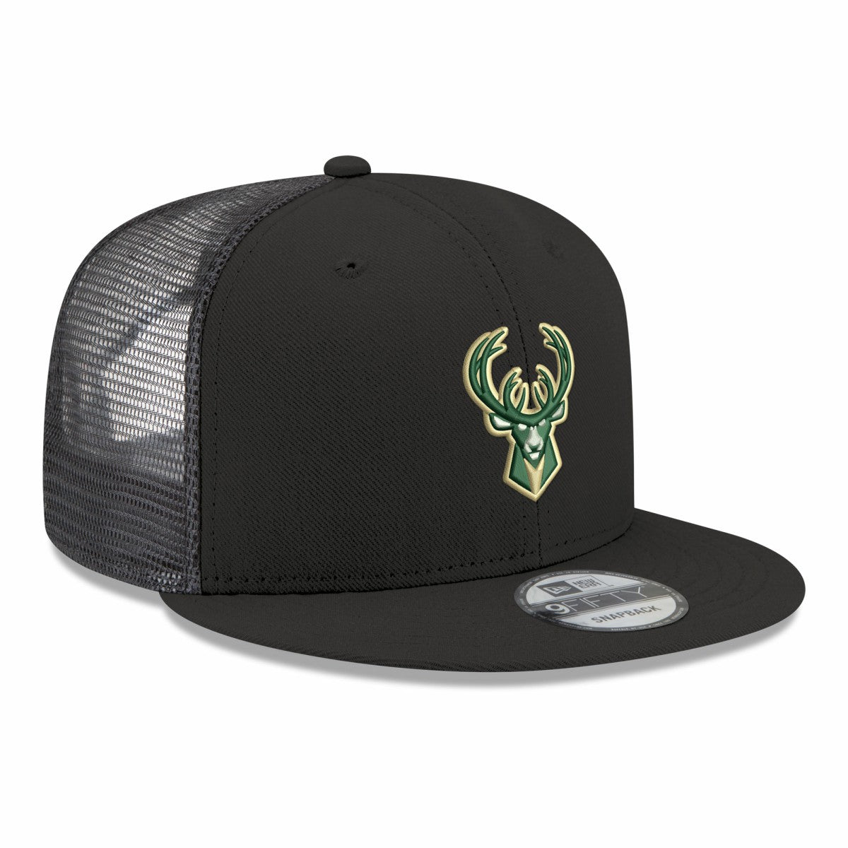 Milwaukee Bucks Core Logo Meshback 9FIFTY Snapback Hat On Sale