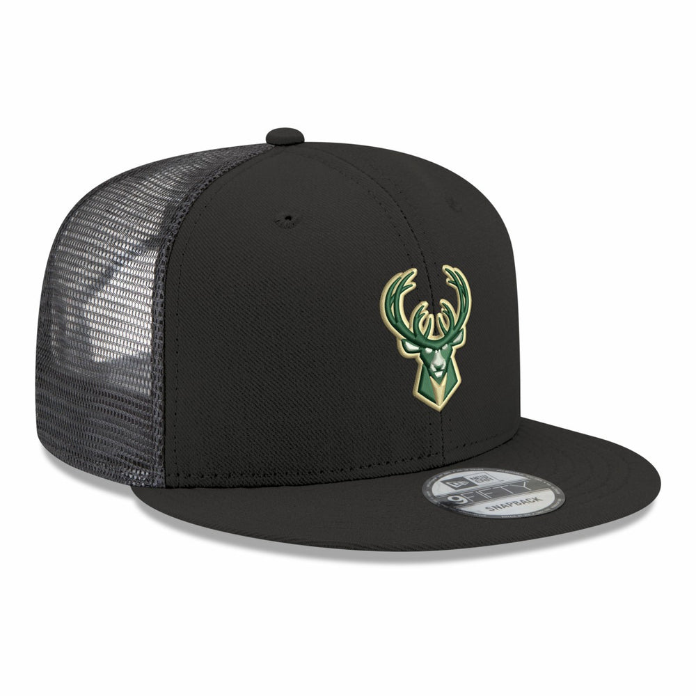Milwaukee Bucks Core Logo Meshback 9FIFTY Snapback Hat On Sale
