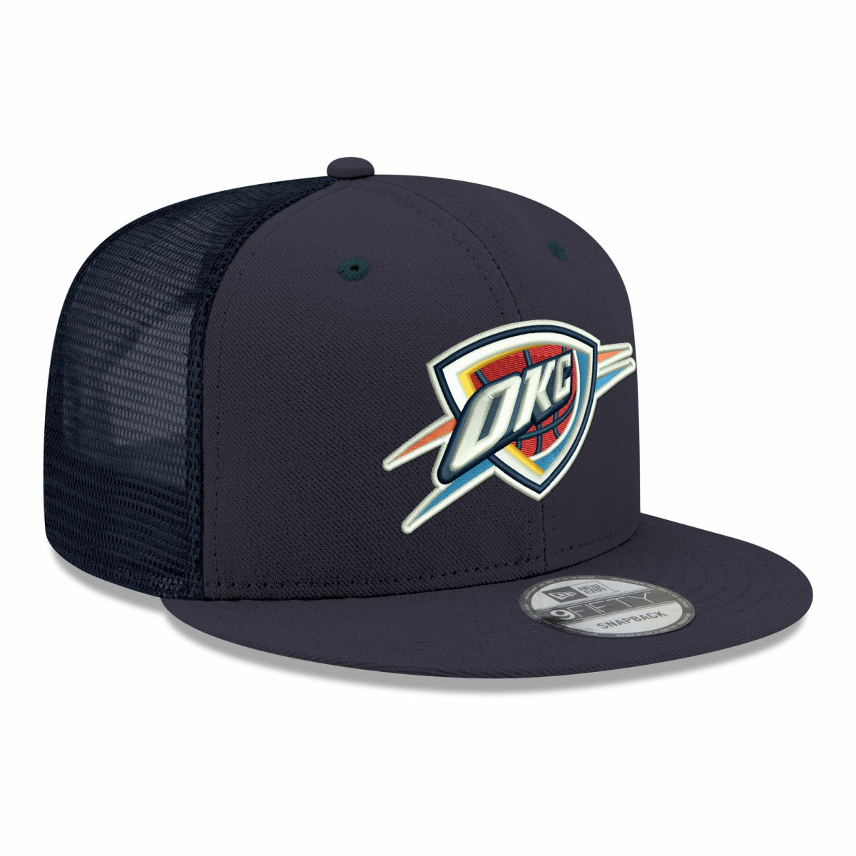 Oklahoma City Thunder Core Logo Meshback 9FIFTY Snapback Hat On Sale