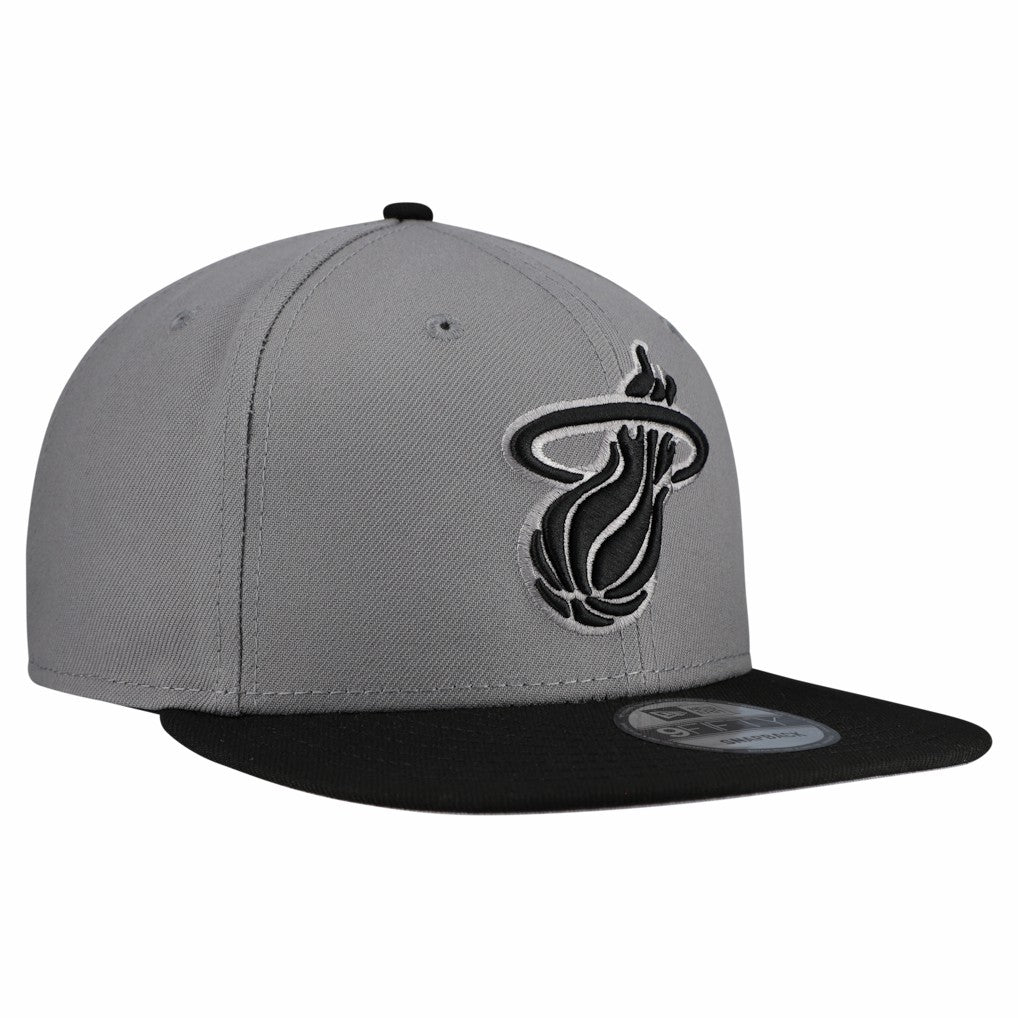 Miami Heat Core Logo Storm Gray Two-Tone 9FIFTY Snapback Hat Online
