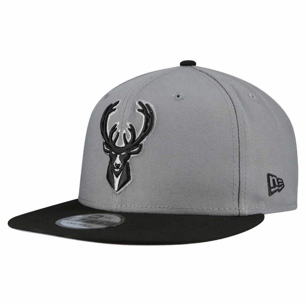 Milwaukee Bucks Core Logo Storm Gray Two-Tone 9FIFTY Snapback Hat Online