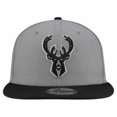 Milwaukee Bucks Core Logo Storm Gray Two-Tone 9FIFTY Snapback Hat Online