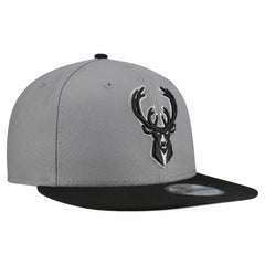 Milwaukee Bucks Core Logo Storm Gray Two-Tone 9FIFTY Snapback Hat Online