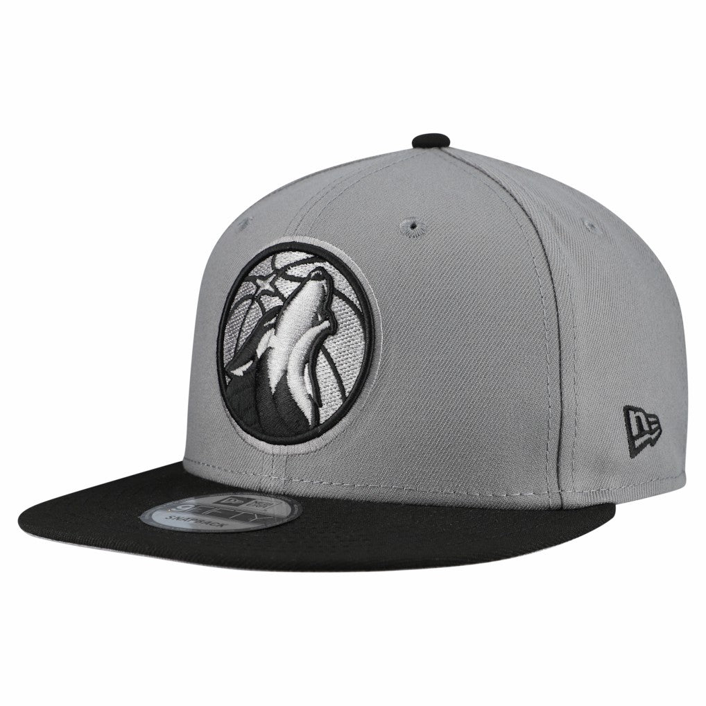 Minnesota Timberwolves Core Logo Storm Gray Two-Tone 9FIFTY Snapback Hat Outlet