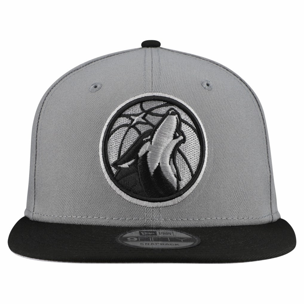 Minnesota Timberwolves Core Logo Storm Gray Two-Tone 9FIFTY Snapback Hat Outlet