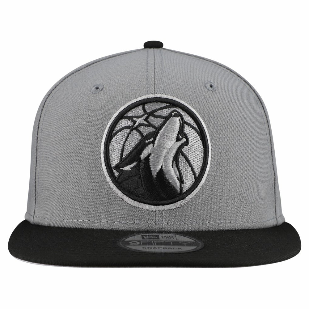 Minnesota Timberwolves Core Logo Storm Gray Two-Tone 9FIFTY Snapback Hat Outlet