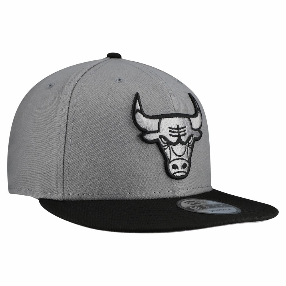 Chicago Bulls Core Logo Storm Gray Two-Tone 9FIFTY Snapback Hat On Sale