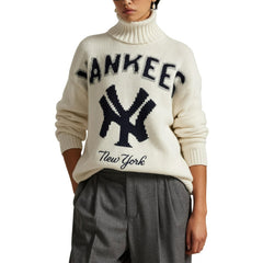 Yankees Polo Ralph Lauren Women's Wool-Blend Turtleneck Sweater | MLB New