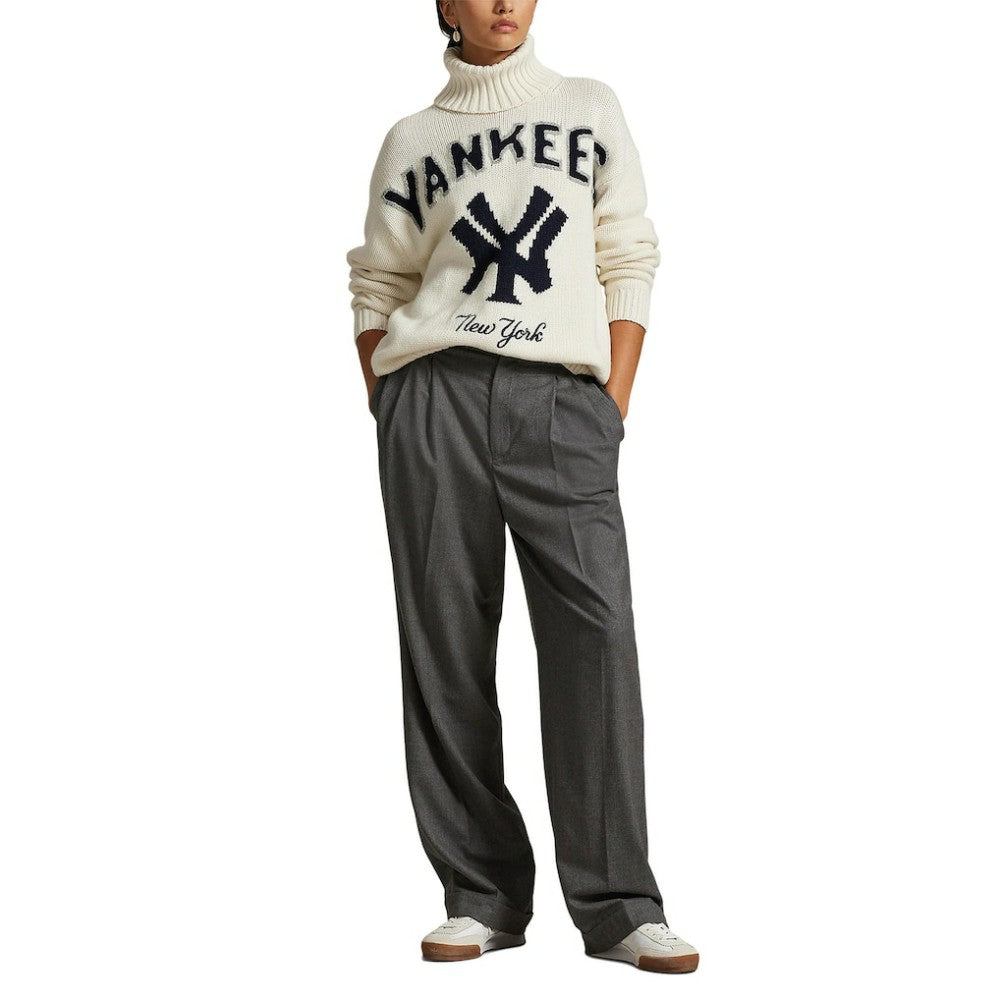 Yankees Polo Ralph Lauren Women's Wool-Blend Turtleneck Sweater | MLB New