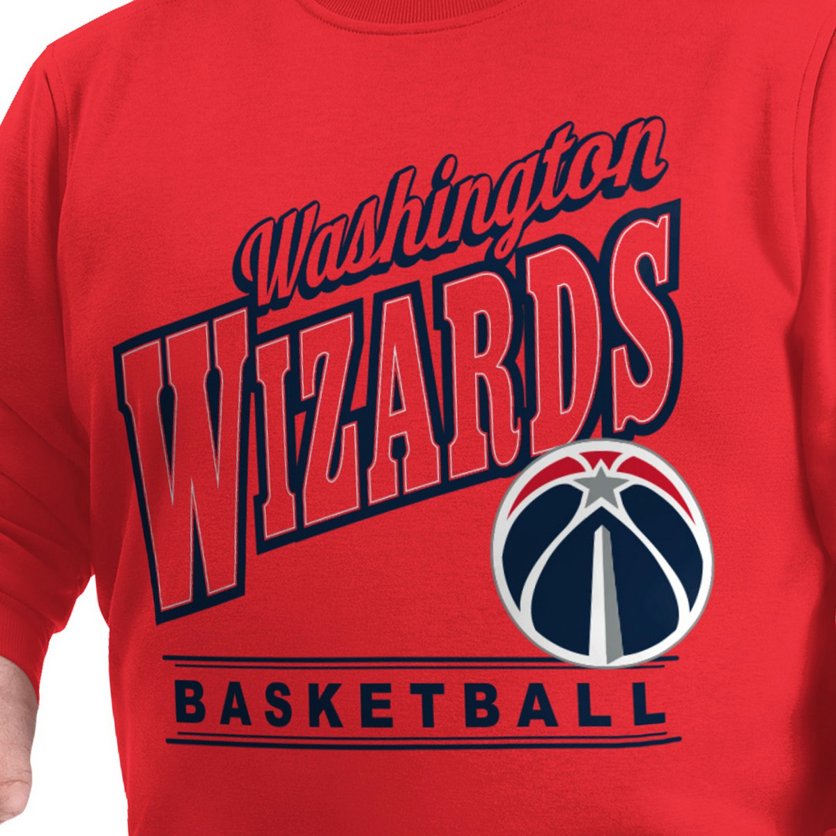 Washington Wizards G-III Sports by Carl Banks Adaptive Headliner Fleece Crewneck Sweatshirt Discount