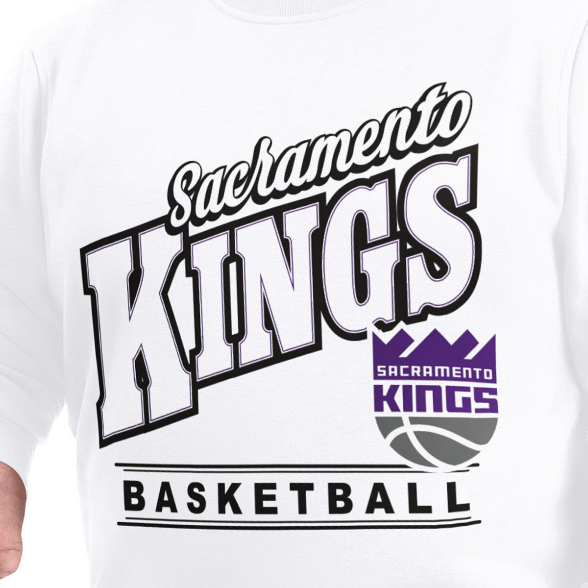 Sacramento Kings G-III Sports by Carl Banks Adaptive Headliner Fleece Crewneck Sweatshirt Discount