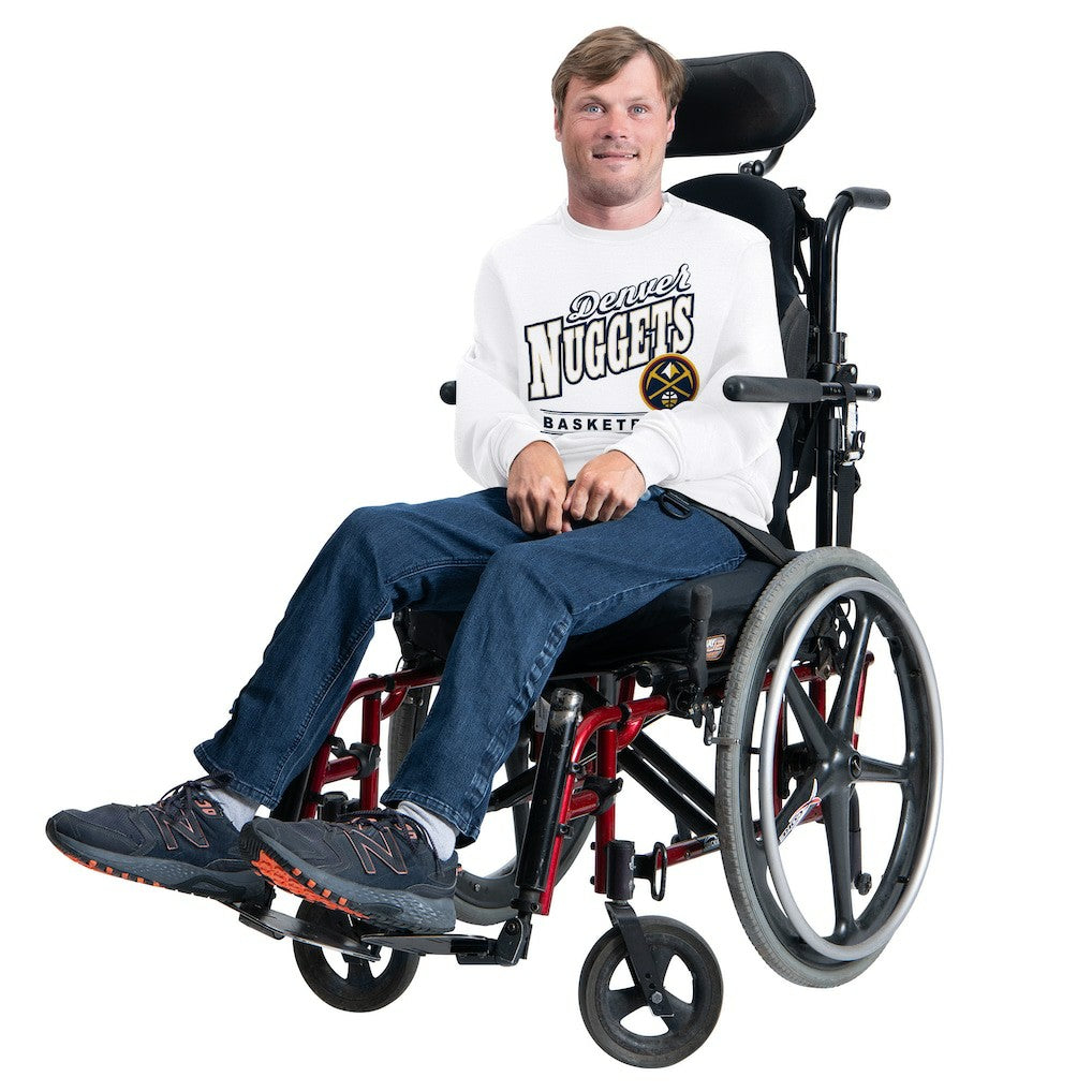 Denver Nuggets G-III Sports by Carl Banks Adaptive Headliner Fleece Crewneck Sweatshirt sale Discount