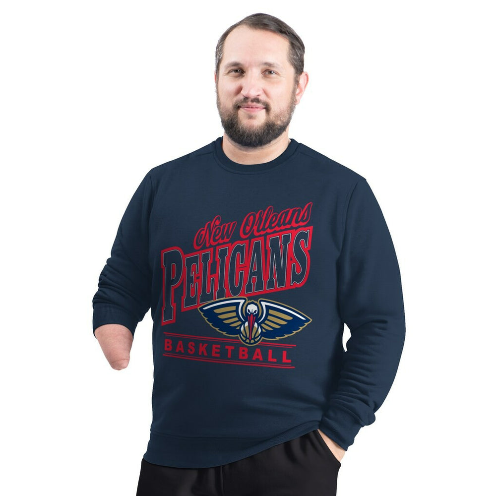 New Orleans Pelicans G-III Sports by Carl Banks Adaptive Headliner Fleece Crewneck Sweatshirt Online