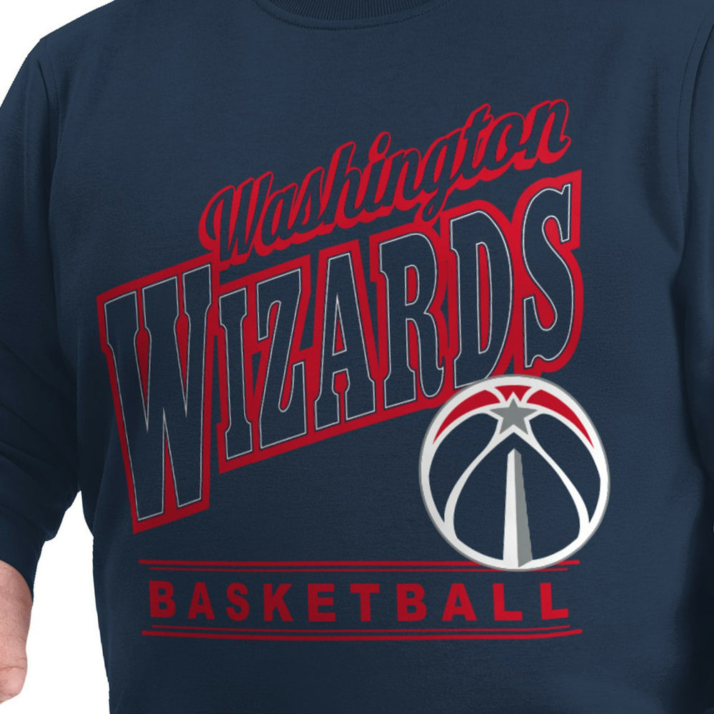Washington Wizards G-III Sports by Carl Banks Adaptive Headliner Fleece Crewneck Sweatshirt On Sale